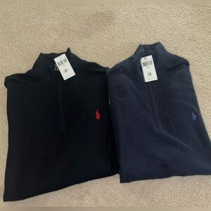 Two Polo sweater collared zips